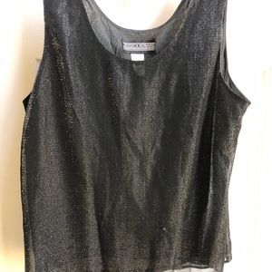 JESSICA HOWARD Metallic Tank Top, Sz L NWOT